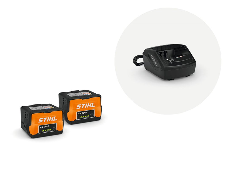 Startsæt med 2x batteri AK 30 S og oplader AL 101 – STIHL AK-system