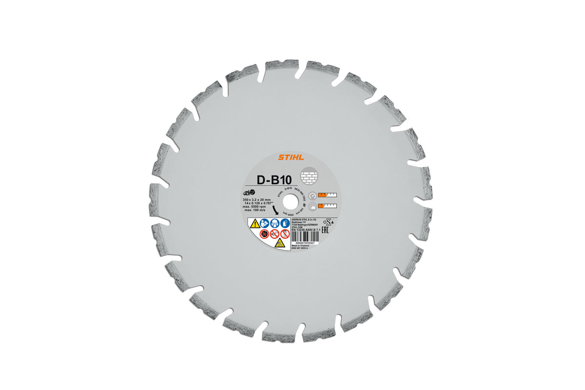 STIHL Diamantskæreskive D-B10 300mmx20mm murst,bet,armbet – produktfoto, artikel 08350907051