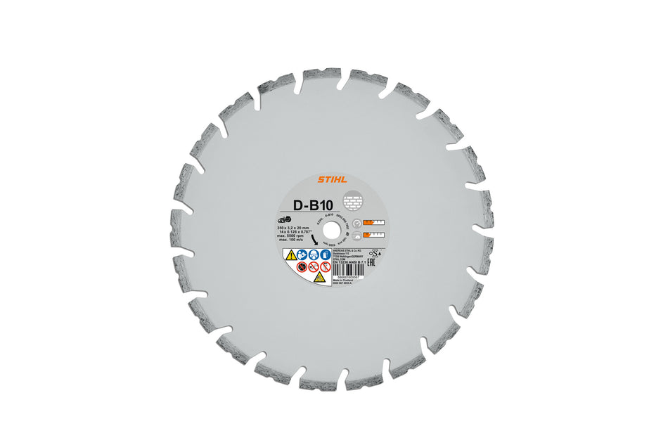 STIHL Diamantskæreskive D-B10 300mmx20mm murst,bet,armbet – produktfoto, artikel 08350907051