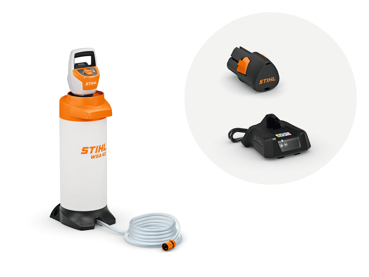 STIHL WSA 40 batterivandbeholder med batteri og oplader